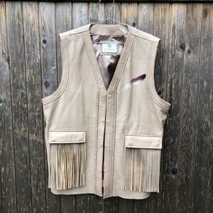 Exmore leather fringe vest
